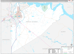 Prince George County, VA Digital Map Premium Style